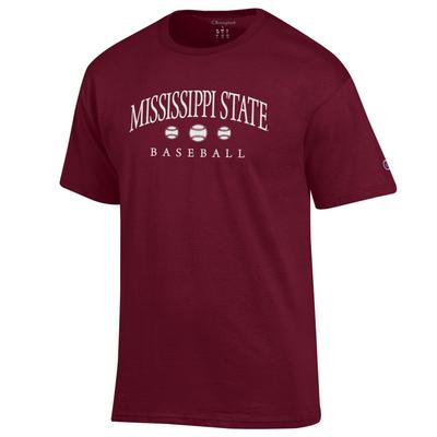 Mississippi State Champion Women's Arch Baseball Tee