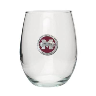 Mississippi State Heritage Pewter 15oz Stemless Glass