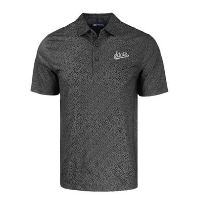 Mississippi State Cutter & Buck Pike Eco Pebble Print Stretch Recycled Polo