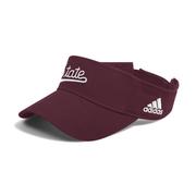  Mississippi State Adidas Script Team Poly Adjustable Visor