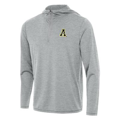 App State Antigua Tidy 1/4 Zip Pullover Hoodie SKYSCRAPER_HTHR