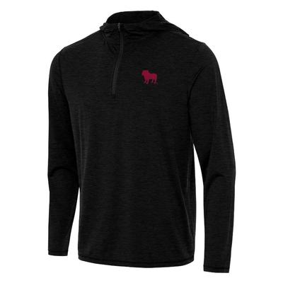 Mississippi State Antigua Tidy Bulldog 1/4 Zip Pullover Hoodie