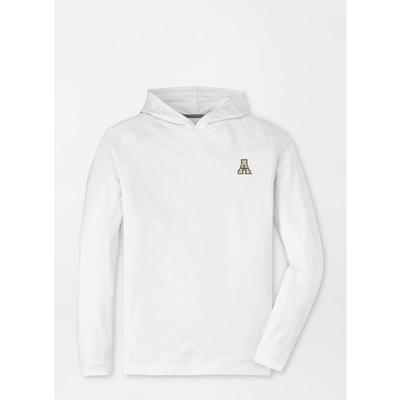 App State Peter Millar Pine Performance Hoodie WHITE