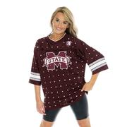  Mississippi State Gameday Couture Kickoff Time All Over Rhinestone Jersey