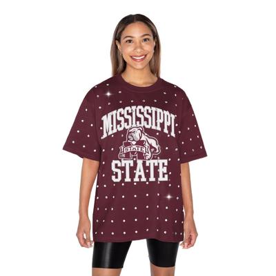 Mississippi State Gameday Couture In The Zone All over Rhinestone Tee