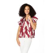  Maroon And Grey Stewart Simmons The Abstract Blouse