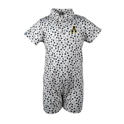 App State Garb Infant Earnest Polo Romper