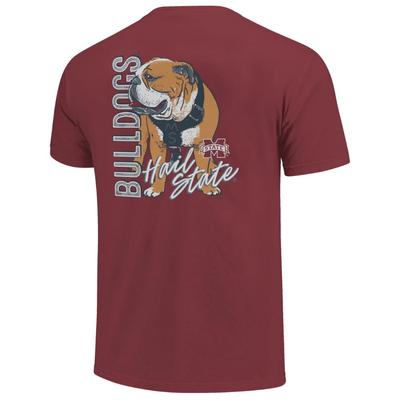 Mississippi State Bulldog Stance Comfort Colors Pocket Tee