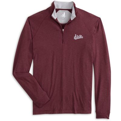 Mississippi State Johnnie-O Freeborne Performance 1/4 Zip MAROON