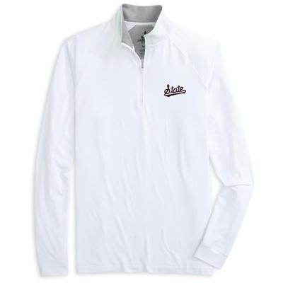 Mississippi State Johnnie-O Freeborne Performance 1/4 Zip WHITE