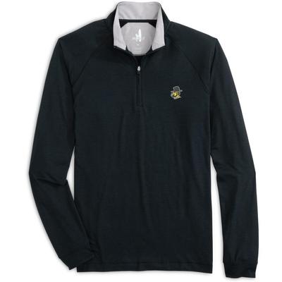 App State Johnnie-O Freeborne Performance 1/4 Zip BLACK