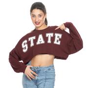  Mississippi State Zoozatz Uber Crop Fleece Crew