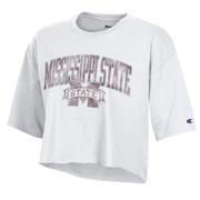  Mississippi State Champion Women's Giant Arch Boyfriend Cropped Tee