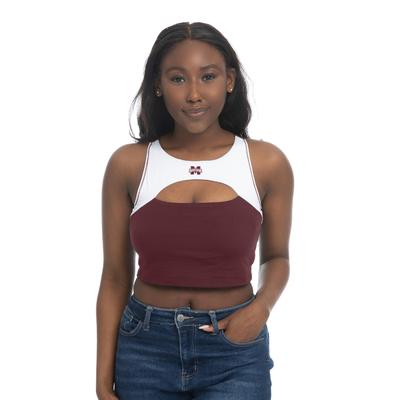 Mississippi State Zoozatz Peek-a-Boo Sports Bra