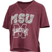  Mississippi State Pressbox Women's Teagan Waist Length V Neck Jersey