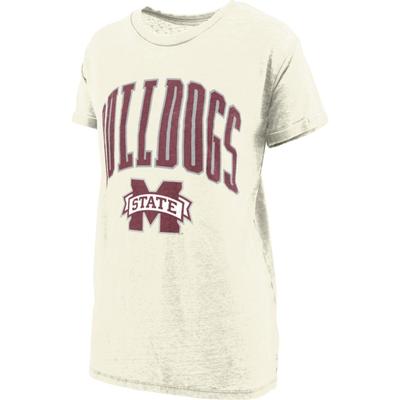 Mississippi State Pressbox Women's New Zealand Vintage Boyfriend Tee