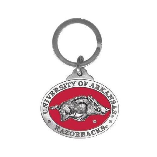 Arkansas Heritage Pewter Red Emblem Key Chain