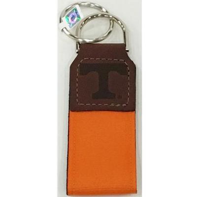 Tennessee Leather Ribbon Key Chain