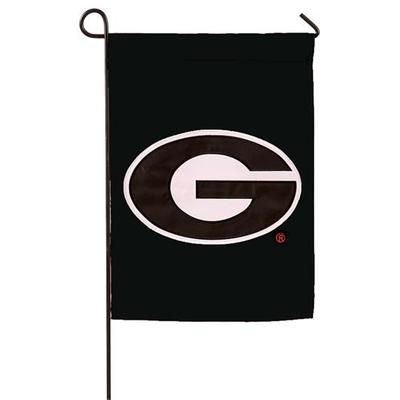 Georgia Logo Garden Flag Black