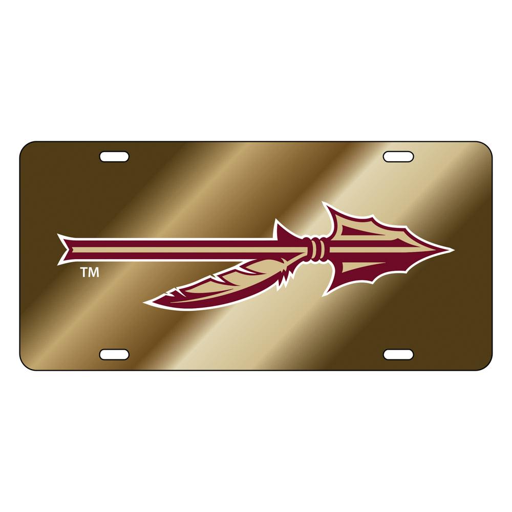 Florida State Spear Logo License Plate (Gold)
