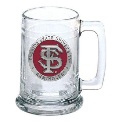 Florida State Heritage Pewter Stein Glass