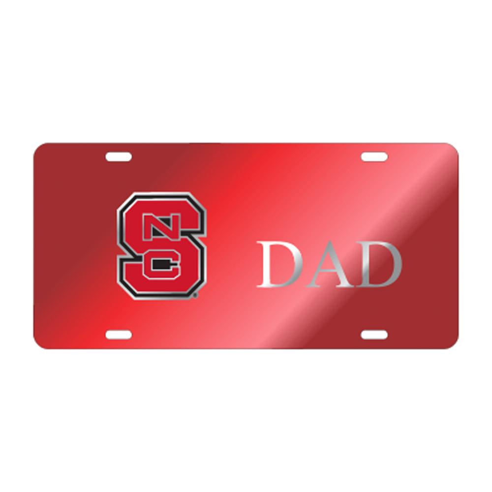 Nc State License Plate Red Ncs Dad