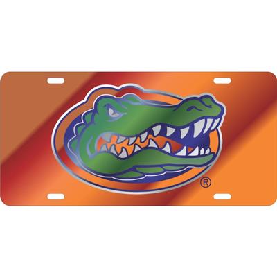 Florida License Plate Orange Gator Head