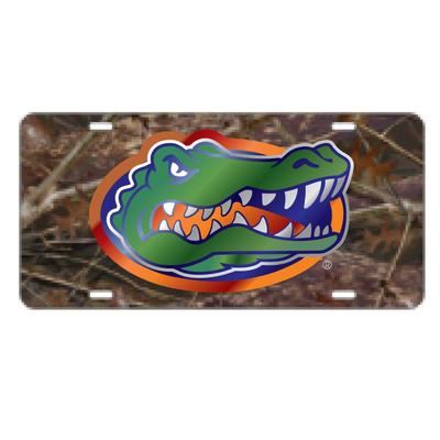 Florida Camo License Plate Gator Head
