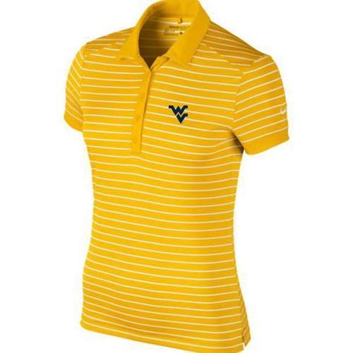 West Virginia Nike Golf Women's Victory Stripe Polo