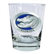  Heritage Pewter Alligator Rocks Glass (Blue Emblem)