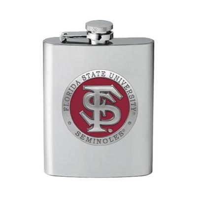 Florida State Heritage Pewter Gar Flask (Garnet Emblem)