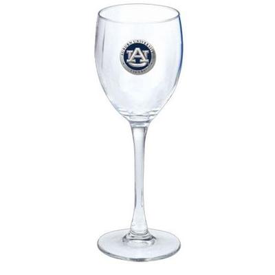 Auburn Heritage Pewter 12oz Wine Glass (Navy Emblem)