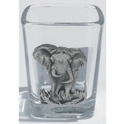 Heritage Pewter Elephant Emblem Shot Glass