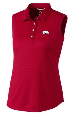 Arkansas Cutter and Buck Women's Sleeveless Clare Polo