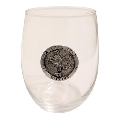 Virginia Tech Silver Hokiebird Stemless Goblet
