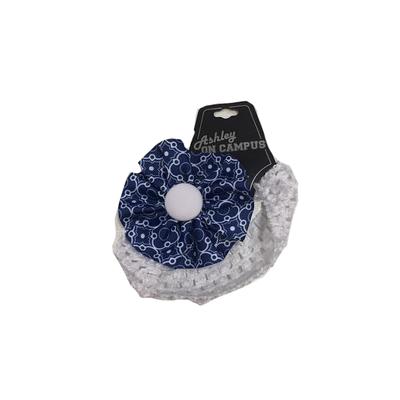 Royal and White Rosette Headband