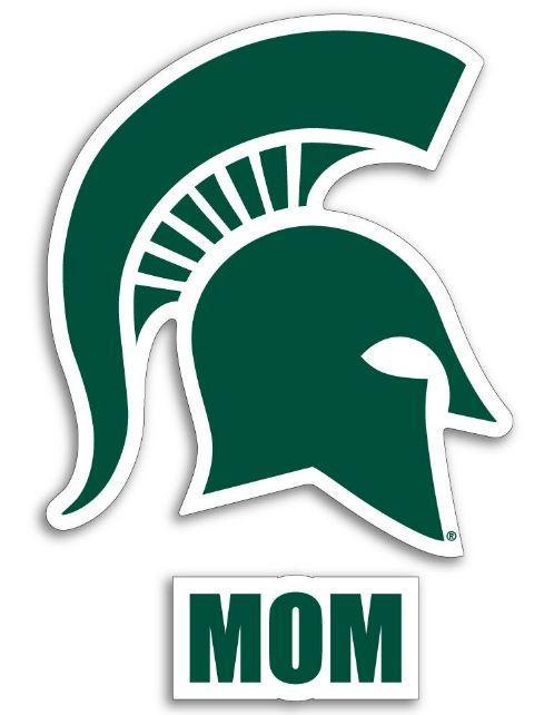 Msu Michigan State 3 Spartan Head Stacked Mom Decal Alumni Hall