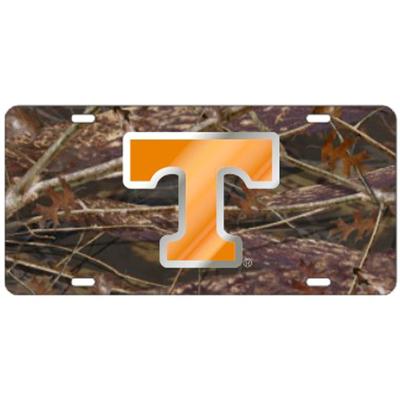 Tennessee Power T Camo and Orange License Plate