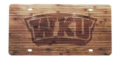 Western Kentucky Wood Grain License Plate