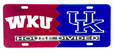 WKU/UK House Divided License Plate