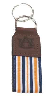 Auburn Leather Ribbon Key Chain