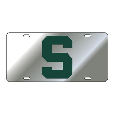 Michigan State Block S Logo License Plate