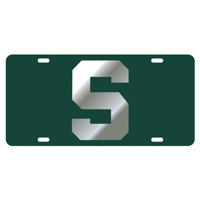 Michigan State Block S Logo License Plate