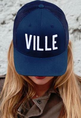 VILLE Navy Adjustable Trucker Hat