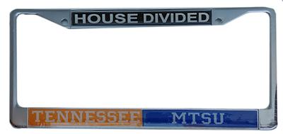 House Divided Tennessee/MTSU License Plate Frame