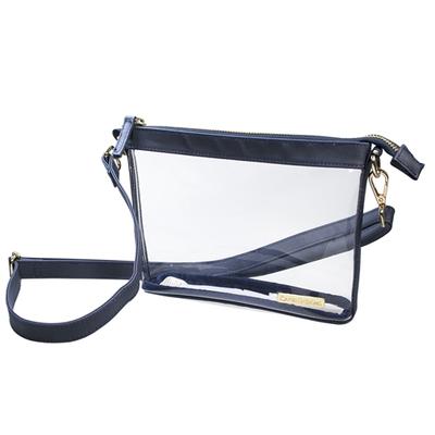 Navy Game Day Clear Crossbody Bag