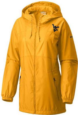 West Virginia Columbia Women's Flashback Long Windbreaker