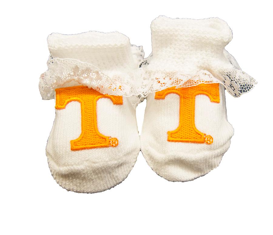 Tennessee Infant Lace Gift Box Booties