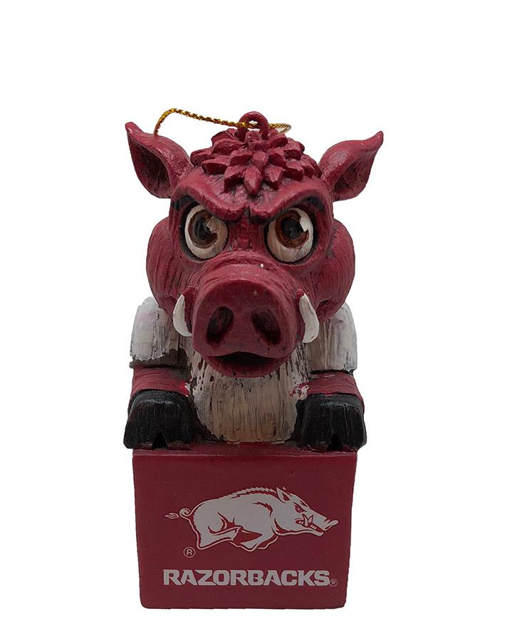 Arkansas Team Mascot Tiki Ornament