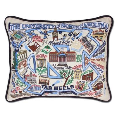 UNC Hand Embroidered Pillow